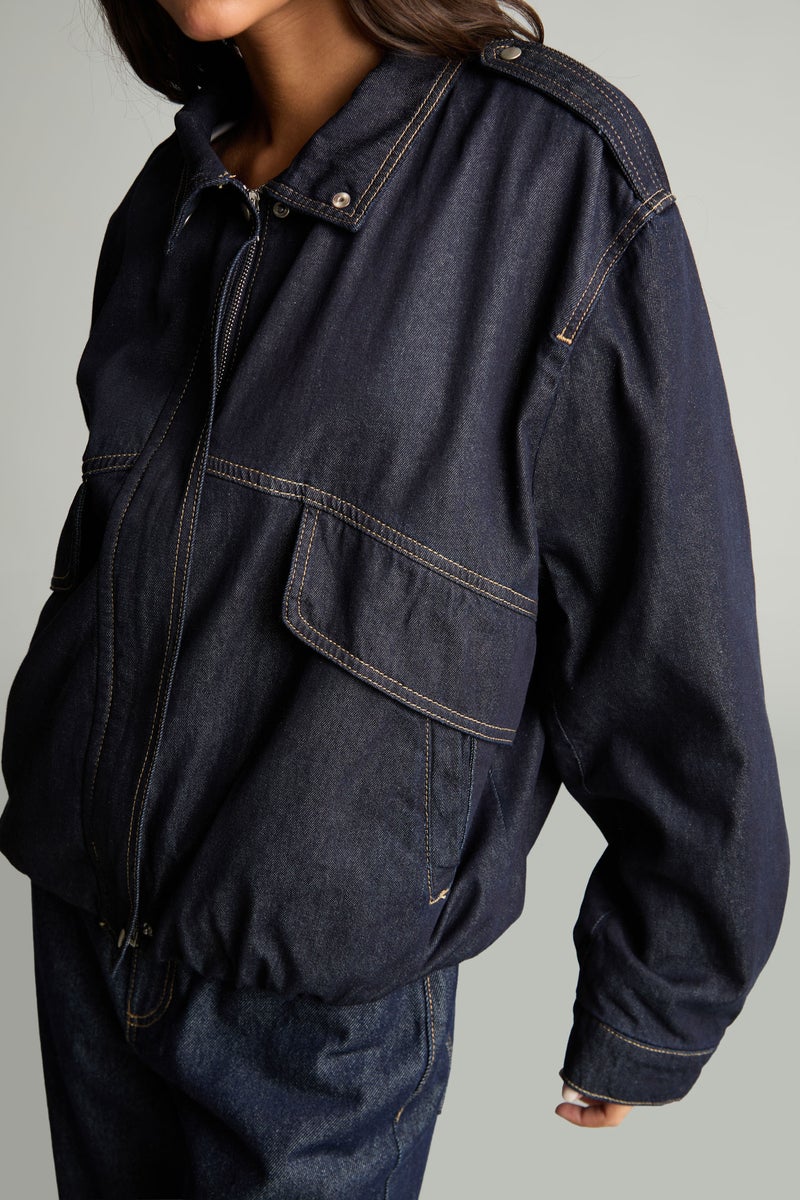 DeFacto Blue Woman Oversize Fit Jacket Casual - Image 4