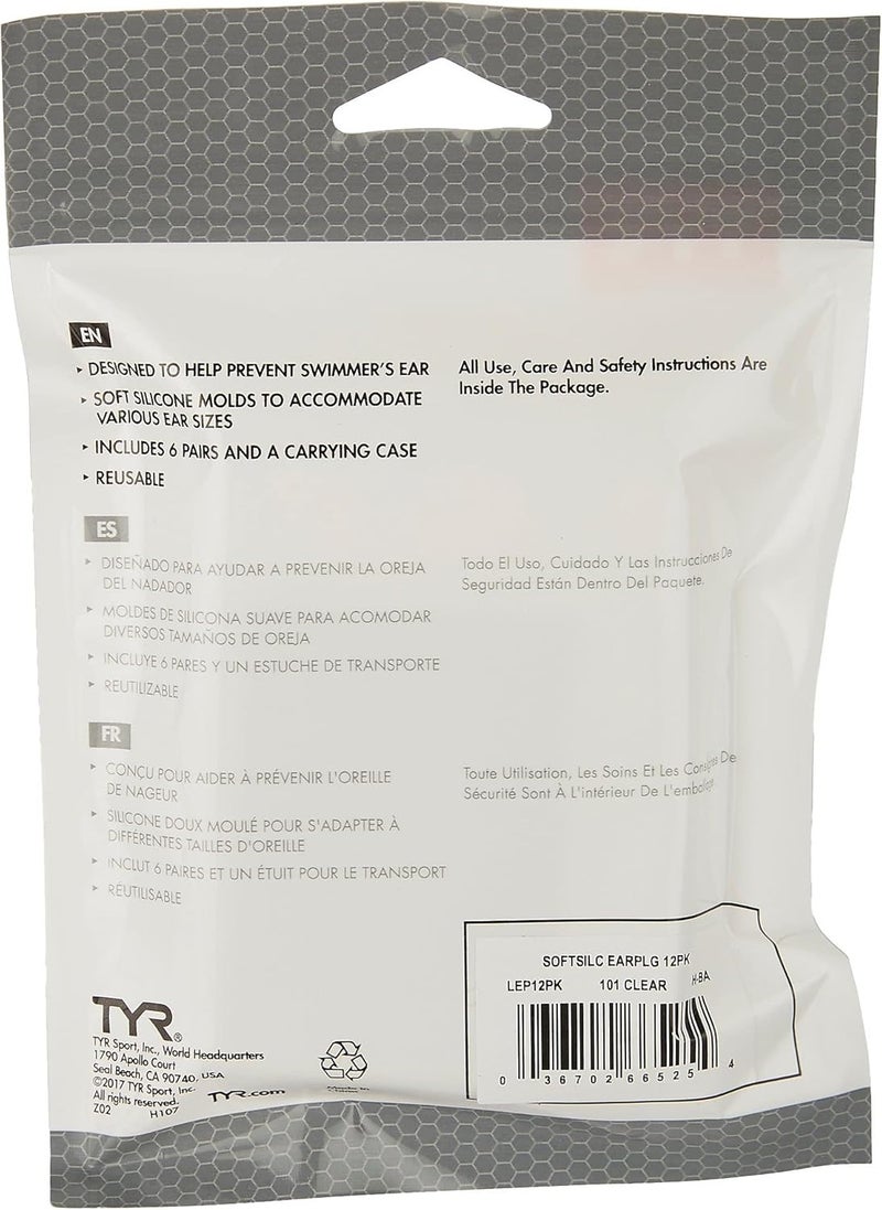 TYR Soft Silicone Ear Plugs 6 Pair Pack - Image 2