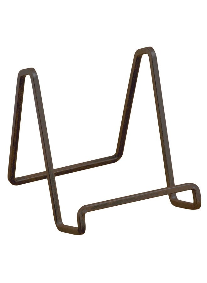 Tripar 4 Inch Metal Mahogany Painted Square Kitchen Bholder Stand Wire Mini Easel Small Photo Stands For Table Display For Picture Frames Plaques And Plates