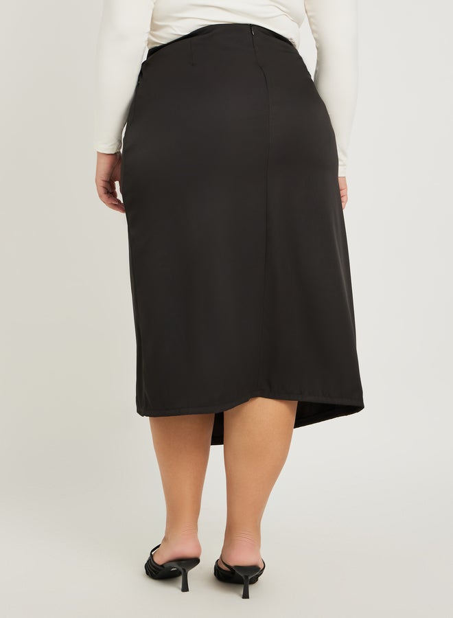 ستايلي تنورة - بياقة ملفوفة مقاس كبير مزينة بالخرز - Image 4