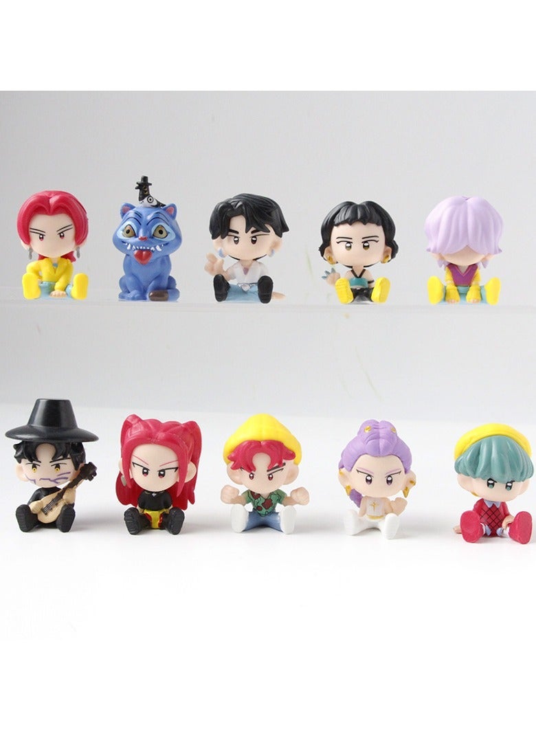 general 10-piece K-POP: Demon Hunting Girl Group figurine desktop cake decoration can be gifted to friends and fans - Image 2