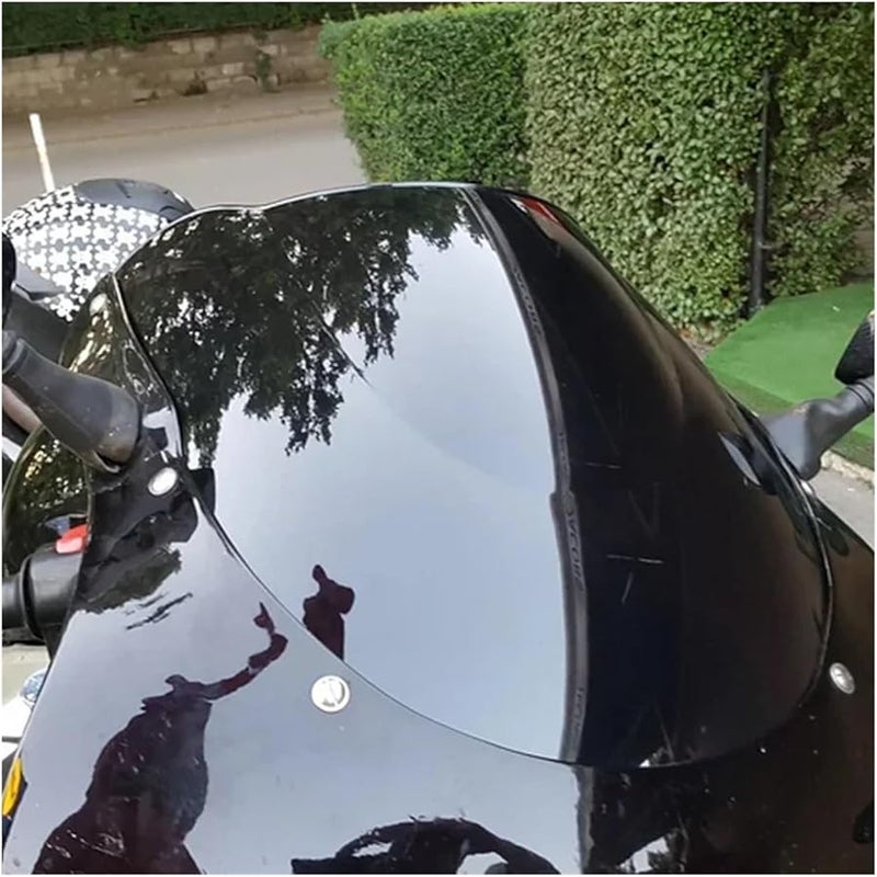 عاكس الرياح الأسود المزدوج الفقاعي للزجاج الأمامي لسوزوكي GSXR600 GSXR750 1996 1999 مناسب عالميًا - Image 5