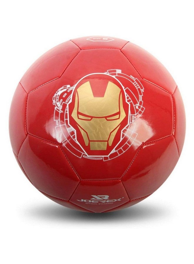MARVEL Avengers Iron Man Soccer Ball Red and Gold Size-5 JMAB19019-I - Image 1