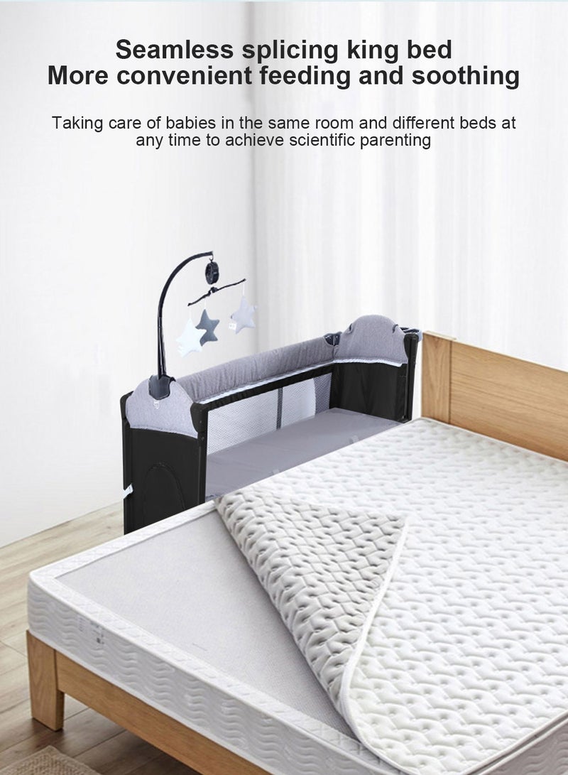 MaBaby 5-in-1 Baby Beside Crib, Foldable And Portable Baby Cots, Comfort Infant Bassinet Bed With Diaper Changing Table - Image 5