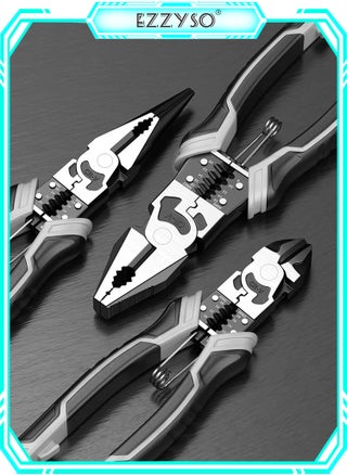 Multi-Function 3Pcs Wire Pliers Set, Premium CR-V Construction, Including 9 Inch Cutting Pliers, 9 Inch Pointed-Nose Pliers and 8 Inch Diagonal Nose Pliers, Professional Hand Tool for Cutting, Crimping Stripping, Gripping and Coiling - pzsku/Z3F735332610CDD8FBCDFZ/45/_/1731478950/a8cd584b-4144-4c09-b515-f0c55ec69b93
