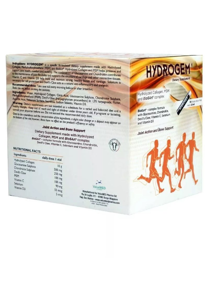 ValueMED PHARMA - Hydrogem Collagen For Joint & Bone Support 30X25ml - Image 1