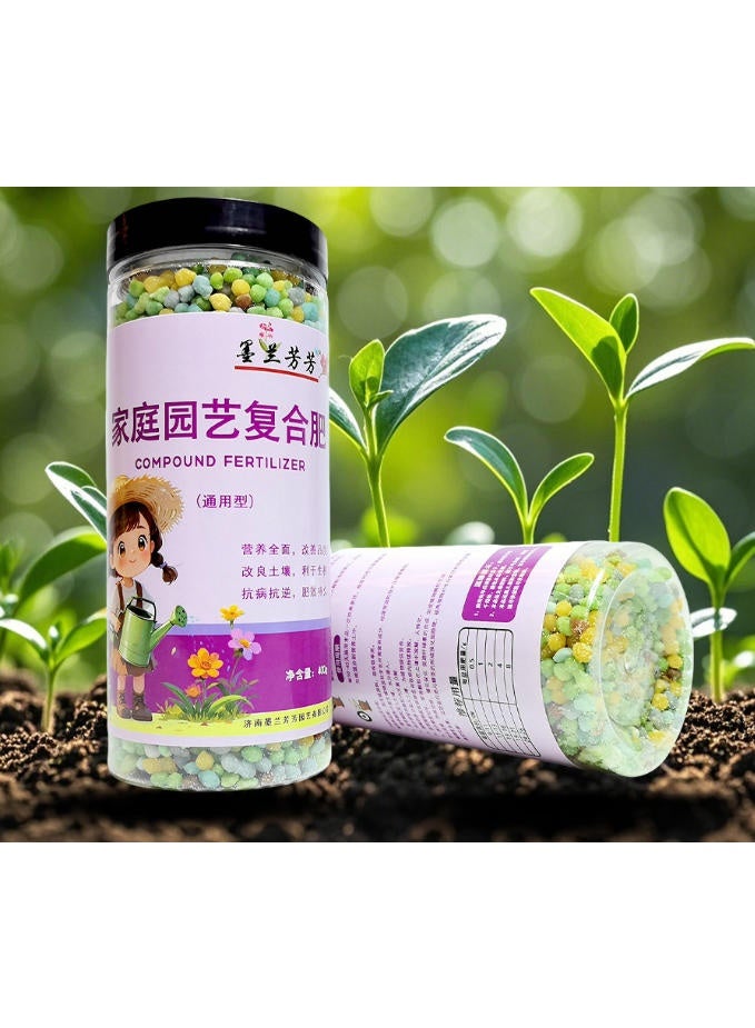 سماد عالمي بطيء الإطلاق للاستخدام المنزلي، سماد مركب للزهور للنباتات المحفوظة في الأصص، وسماد عضوي للنباتات الداخلية 400 جرام - Image 1