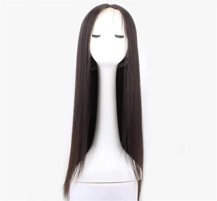 Lush Locks Hair Replacement, French Lace Human Hair wig for Women (Black) - Image 2