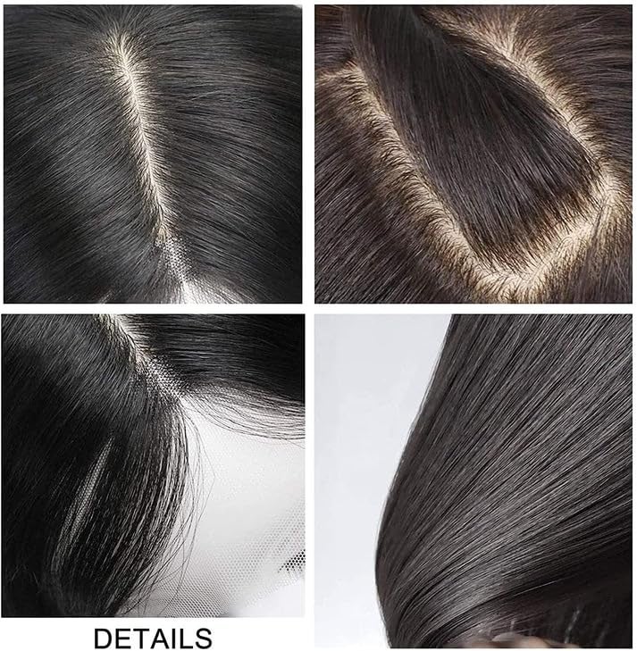 Lush Locks Hair Replacement, French Lace Human Hair wig for Women (Black) - Image 5