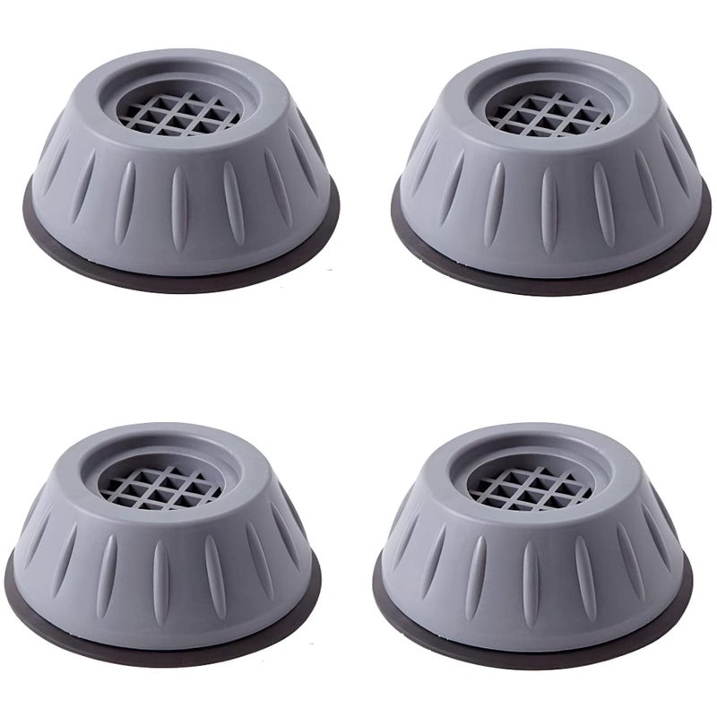 Oblivion Washer Dryer Anti Vibration Pads with Suction Cup Feet | Fridge Washing Machine Leveling Feet Anti Walk Pads Shock Absorber Furniture Lifting Base | Pack of 4 Pcs