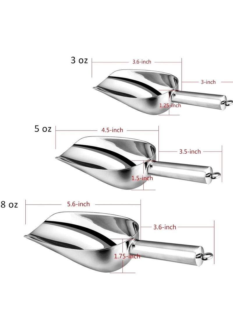 Ayda Stainless Steel Food Scoop 3oz – Multi-Purpose Measuring & Serving Scoop with Handle - Image 2