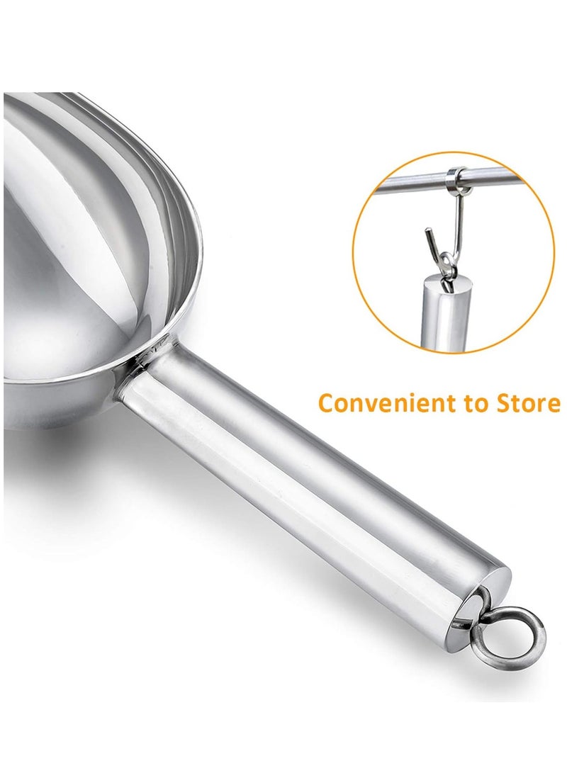 Ayda Stainless Steel Food Scoop 3oz – Multi-Purpose Measuring & Serving Scoop with Handle - Image 4