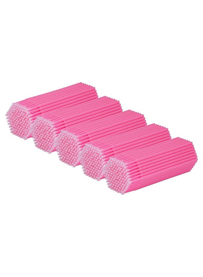 Cuttte 500Pcs Disposable Micro Swabs For Eyelash Extension Micro Applicators Eyelash Swabs For Makeup Application Pink (Head Diameter: 2.0Mm) - Image 1