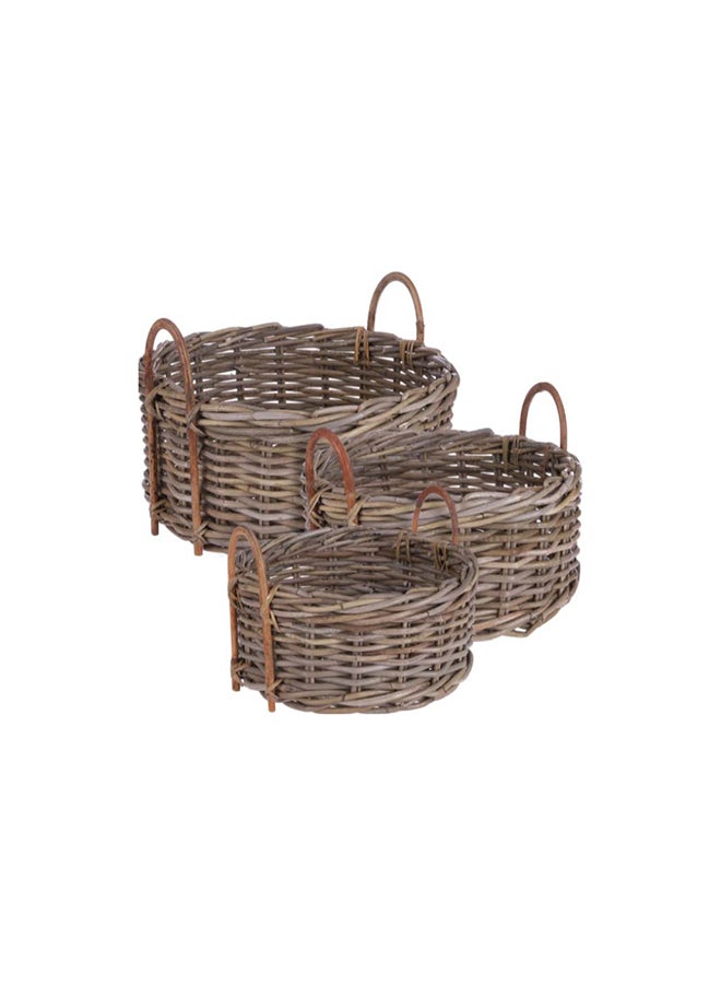 Suncoast Suncoast Cameo Basket Natural Rattan Fiber/Plastic (S) (One Unit Only) 