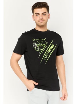 Plein Sport Men Sportswear Fit Short Sleeve Outdoor T-Shirt, Black  - Image 1