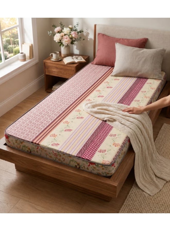 Single mattress topper – comfortable and lightweight for sleeping and entertaining – soft microfiber fabric – 190 x 90 x 10 cm – stylish design – easy to store and suitable for children and adults - Image 2
