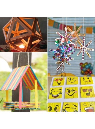 Duravel Popsicle Sticks, 4.5 Inches, 50 Pieces, Wooden Craft Sticks for Ice Cream, Lollipop, Waxing, Resin Stirring, Kids Art Supplies - view 4