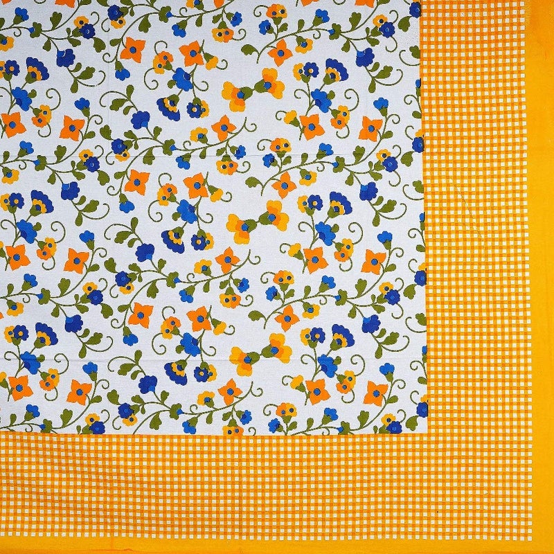 Meejoya 100% Cotton Rajasthani Jaipuri Traditional King Size Double Bed Bedsheet with 2 Pillow Covers - Multi07 - Image 2