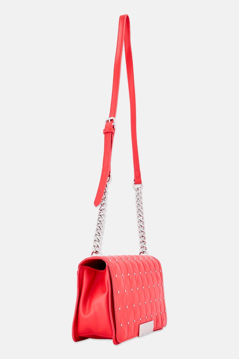 Rebecca Minkoff Women Brand Logo Cross Body Bag, Red - Image 3