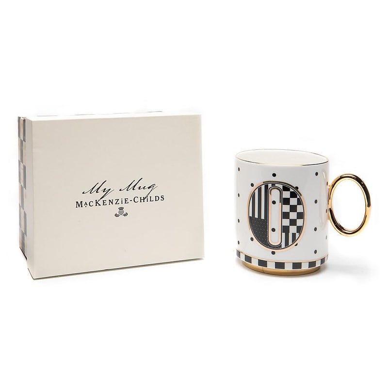 mackenzie childs MACKENZIE-CHILDS My Mug, Decorative Ceramic Coffee Cup with Handle, O - Image 1