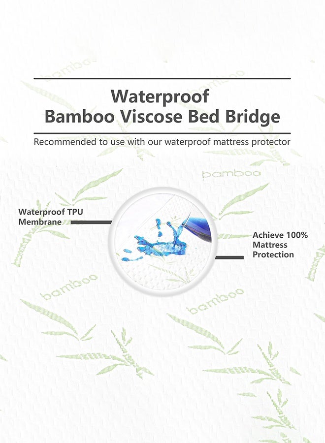 YUFAN Bed Bridge Twin to King Converter Kit - Mattress Connector with Strap - Extra Wide Soft Bed Gap Filler - Adjustable Comfortable Bed Connector - Storage Bag Included (Cotton) - Image 4