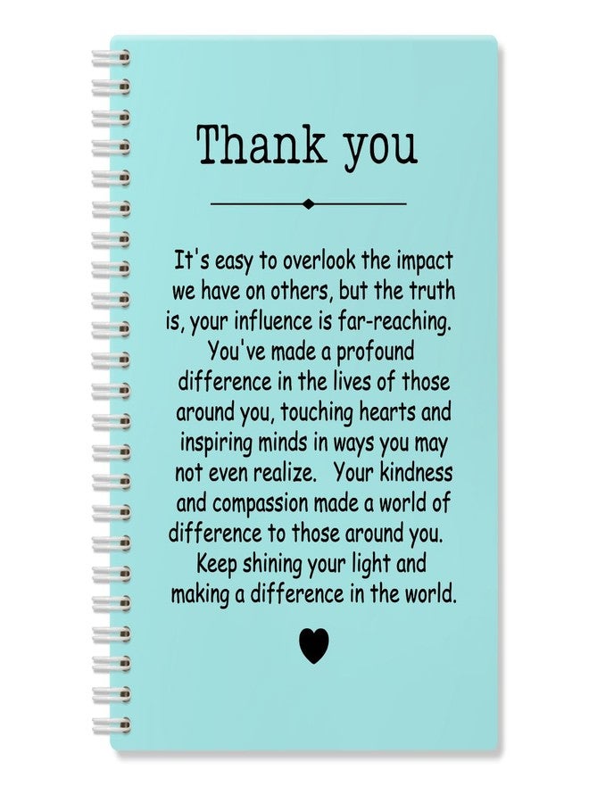 QYUVK Thank You Blue Hardcover 160 Pages Spiral Notebooks, Funny Thank You Gifts for Women Men Coworkers Leader Mentor, Appreciation Gifts for Employees, Thanksgiving Gifts for Colleagues Leaders - Image 1