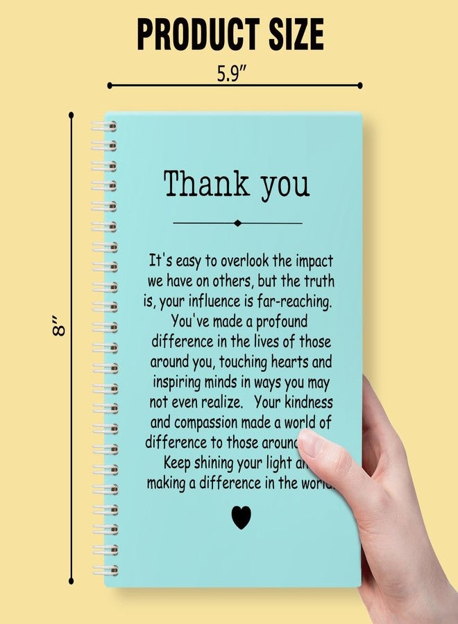 QYUVK Thank You Blue Hardcover 160 Pages Spiral Notebooks, Funny Thank You Gifts for Women Men Coworkers Leader Mentor, Appreciation Gifts for Employees, Thanksgiving Gifts for Colleagues Leaders - Image 2