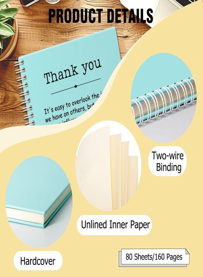 QYUVK Thank You Blue Hardcover 160 Pages Spiral Notebooks, Funny Thank You Gifts for Women Men Coworkers Leader Mentor, Appreciation Gifts for Employees, Thanksgiving Gifts for Colleagues Leaders - Image 3