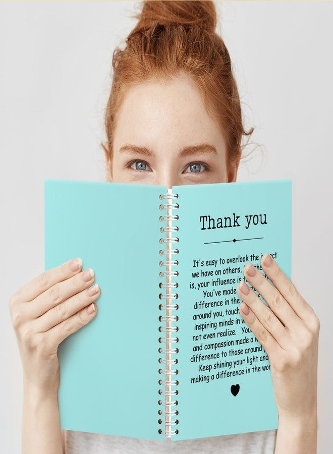 QYUVK Thank You Blue Hardcover 160 Pages Spiral Notebooks, Funny Thank You Gifts for Women Men Coworkers Leader Mentor, Appreciation Gifts for Employees, Thanksgiving Gifts for Colleagues Leaders - Image 5