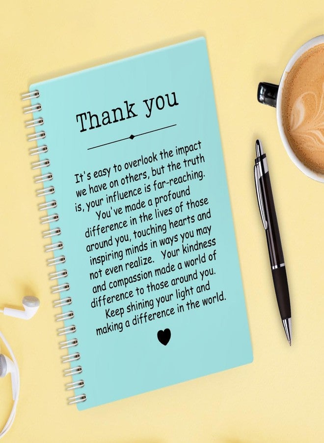 QYUVK Thank You Blue Hardcover 160 Pages Spiral Notebooks, Funny Thank You Gifts for Women Men Coworkers Leader Mentor, Appreciation Gifts for Employees, Thanksgiving Gifts for Colleagues Leaders - Image 4