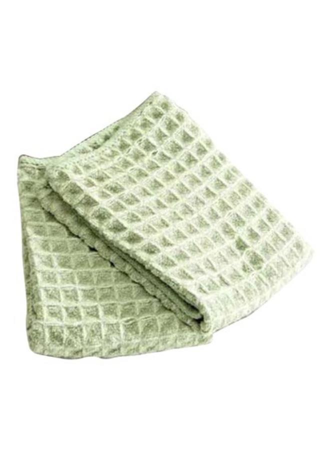 HARMAN 2-Piece Kitchen Towel Waffle Green 30 X 30Cm - Image 3