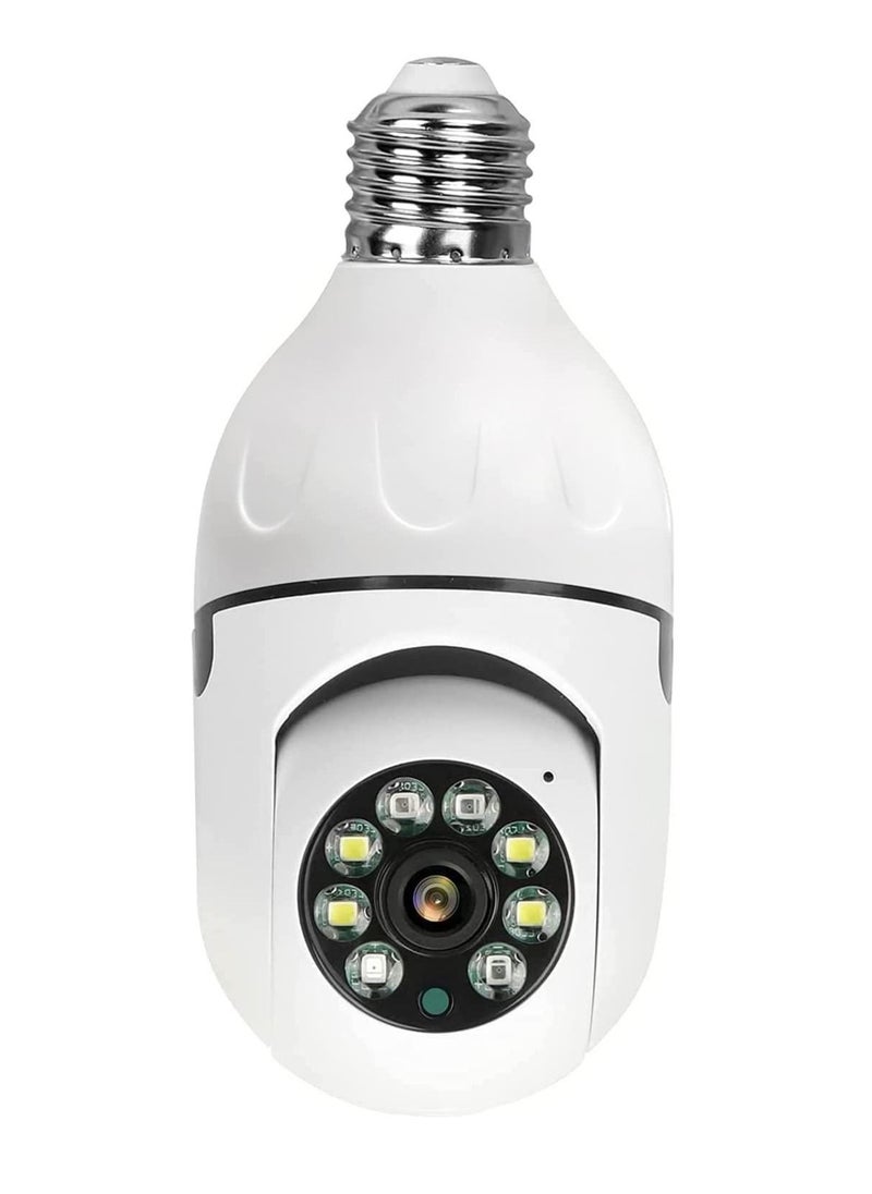 Generic - E27 Bulb 1080P 2.4GHz WiFi 360 Degree Panoramic Night Vision 2-Way Audio Smart Motion Detection and Alarm Surveillance Cameras - Image 1