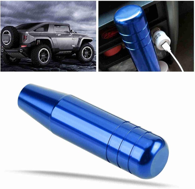 Universal Aluminum Alloy Manual Car Gear Shift Knob Replacement 13cm Ergonomic Design Universal Fit 3 Color Options Easy Installation (Blue) - Image 3