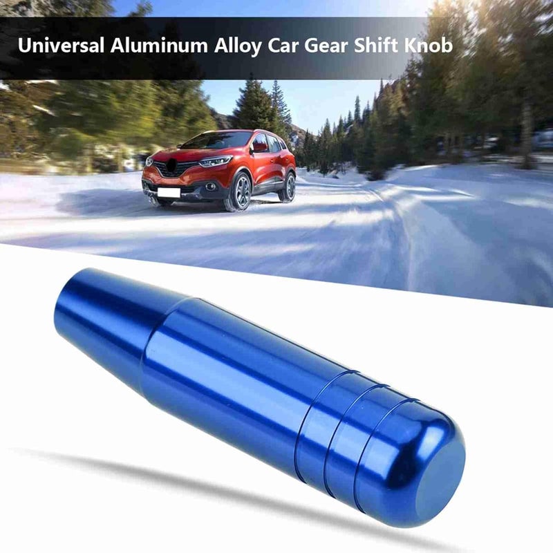 Universal Aluminum Alloy Manual Car Gear Shift Knob Replacement 13cm Ergonomic Design Universal Fit 3 Color Options Easy Installation (Blue) - Image 5