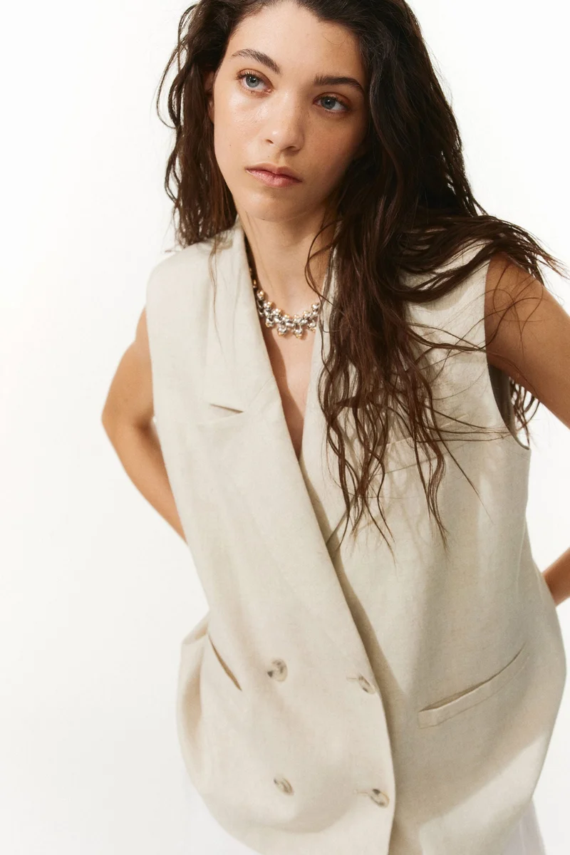 H&M Linen-blend waistcoat