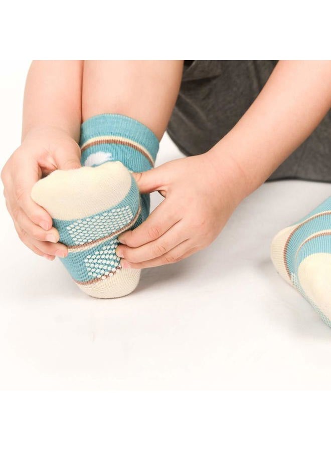 Cottock 12 Pairs Toddler Girl Non Skid Socks Cute Cotton with Grips, Baby Girls Anti-Skid Socks (3-5 Years, 12 Pairs) - Image 3