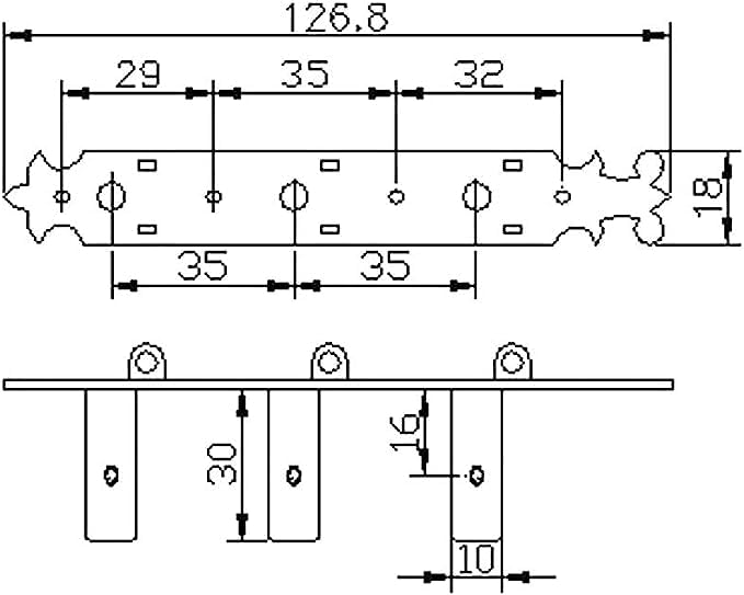 Golden Gate F-2108 Classical Guitar Tuners - 2 Planks (3+3) - Antique Brass - Image 2