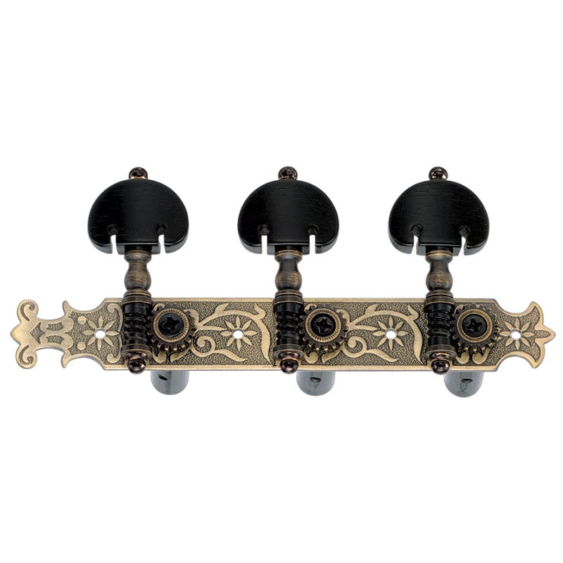 Golden Gate F-2108 Classical Guitar Tuners - 2 Planks (3+3) - Antique Brass - Image 5