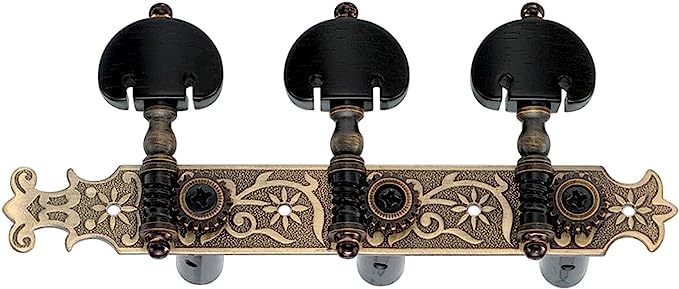 Golden Gate F-2108 Classical Guitar Tuners - 2 Planks (3+3) - Antique Brass - Image 4