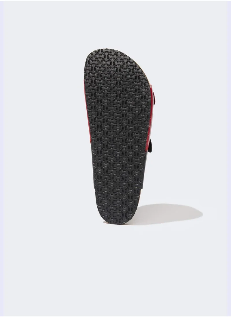 DeFacto Discovery Channel Print Colour Block Double Band Slippers