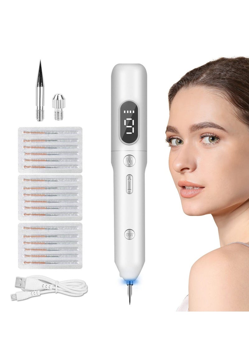Y&D Skin Tags Remover Pen Rechargeable Portable Mole with 9 Strength Levels & LED Display Replaceable Needles for Wart Freckle Nevus Dark Spot and Small Tattoo  - Image 1