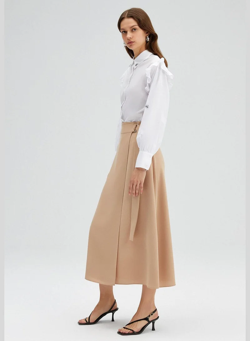 توتشي WRAPPED CREPE SKIRT