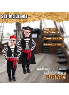 Home Smart Home Smart Children Pirate Costume with Accessories for Boys and Girls Party Favor and Stage Play Gift  - Image 4