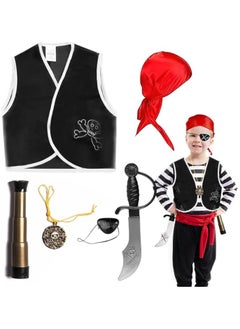 Home Smart Home Smart Children Pirate Costume with Accessories for Boys and Girls Party Favor and Stage Play Gift  - Image 1