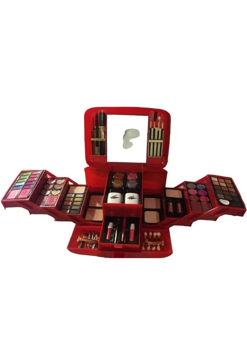 All-in-one multipurpose red makeup kit