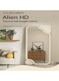 60x160 cm Full-Length Rectangular Mirror with Flannel-Wrapped Wooden Frame, Large Decorative Standing or Leaning Mirror, Stylish Full Body Mirror for Bedroom, Living Room, Entryway, Modern Home Décor, Elegant Floor and Wall Mirror - pzsku/Z3F7442377A0433D877C7Z/45/_/1723209148/22145248-dee0-4039-829b-dc47c2c83559