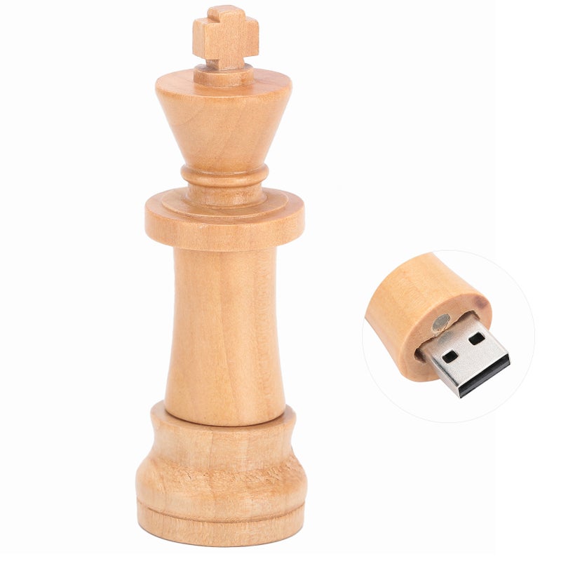 محرك ذاكرة USB محمول: معدل قراءة وكتابة 12 ميجابايت في الثانية، وسمكة ذاكرة بأسلوب شطرنج مميز - مصنوعة من خشب القيقب ومقاومة للتآكل وقوية وخفيفة الوزن، هدايا فريدة لتخزين البيانات والنقل الرقمي، متوافقة - Image 3