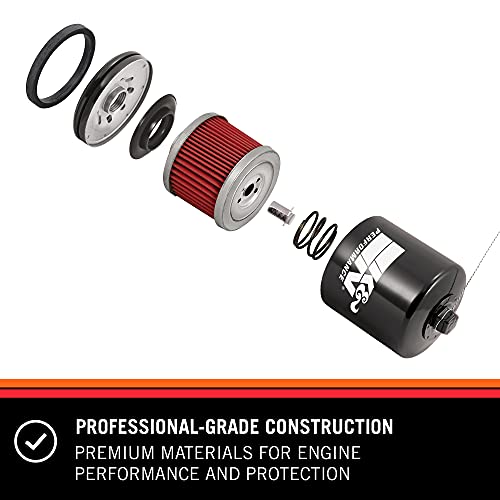 K+N K&N Motorcycle Oil Filter: High Performance, Premium, Designed to be used with Synthetic or Conventional Oils, Wrench Off Nut: Fits Select Harley Davidson Motorcycles, KN-171B - Image 2