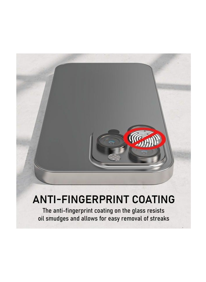 Mezone Camera Lens Protector for iPhone 16 Pro/iPhone 16 Pro Max 3pcs Individual Lens Protectors 9H Hardness Anti-Scratch, Strong Absorption & Built to Resist Damage, Black - Image 2