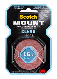 Scotch  3M Scotch Permanent Heavy-Duty Mounting Tape (2.5 x 152.4 cm, Clear)  - Image 1